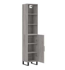 Buffet haut Sonoma gris 34,5x34x180 cm Bois d'ingénierie