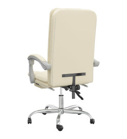 Fauteuil inclinable de bureau Crème Similicuir