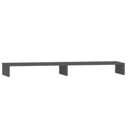 Support de moniteur Gris 100x27x10 cm Bois de pin solide