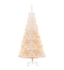 Sapin de Noël artificiel pointes iridescentes Blanc 240 cm PVC