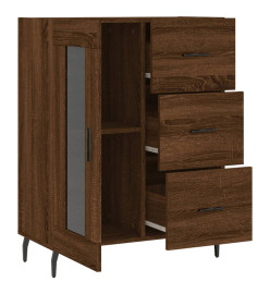 Buffet chêne marron 69,5x34x90 cm bois d'ingénierie