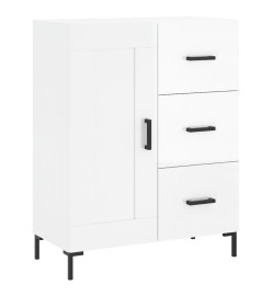 Buffet haut Blanc brillant 69,5x34x180 cm Bois d'ingénierie