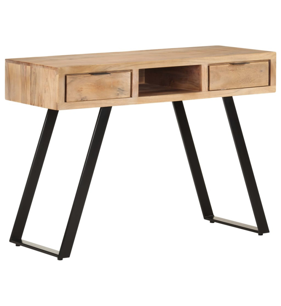 Bureau 107x45x79 cm Bois d'acacia solide avec bord naturel