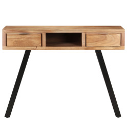 Bureau 107x45x79 cm Bois d'acacia solide avec bord naturel