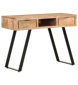 Bureau 107x45x79 cm Bois d'acacia solide avec bord naturel