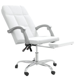 Fauteuil inclinable de bureau Blanc Similicuir