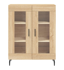 Buffet chêne sonoma 69,5x34x90 cm bois d'ingénierie