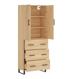 Buffet haut Chêne sonoma 69,5x34x180 cm Bois d'ingénierie