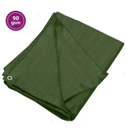 Bâche 90 g/m² 6x8 m Vert PEHD