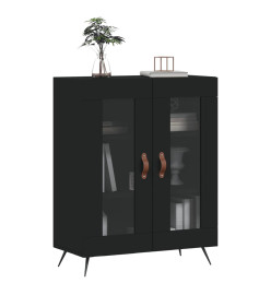 Buffet noir 69,5x34x90 cm bois d'ingénierie