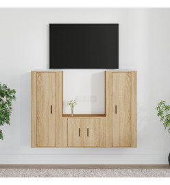 Ensemble de meubles TV 3 pcs Chêne sonoma Bois d'ingénierie