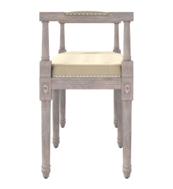 Banc beige 110x40x70 cm lin