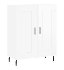 Buffet Blanc brillant 69,5x34x90 cm Bois d'ingénierie