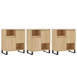 Buffets 3 pcs Chêne sonoma Bois d'ingénierie