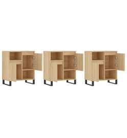 Buffets 3 pcs Chêne sonoma Bois d'ingénierie