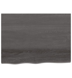 Dessus de bureau gris foncé 80x60x4 cm bois chêne traité