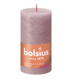 Bolsius Bougies pilier rustiques Shine 4 pcs 130x68 mm Rose cendre