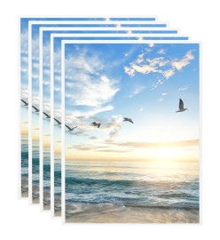 Collage de cadres photo 5 pcs de mur Blanc 40x50 cm MDF