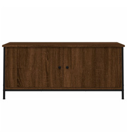 Meuble TV avec portes chêne marron 102x35x45 cm bois ingénierie