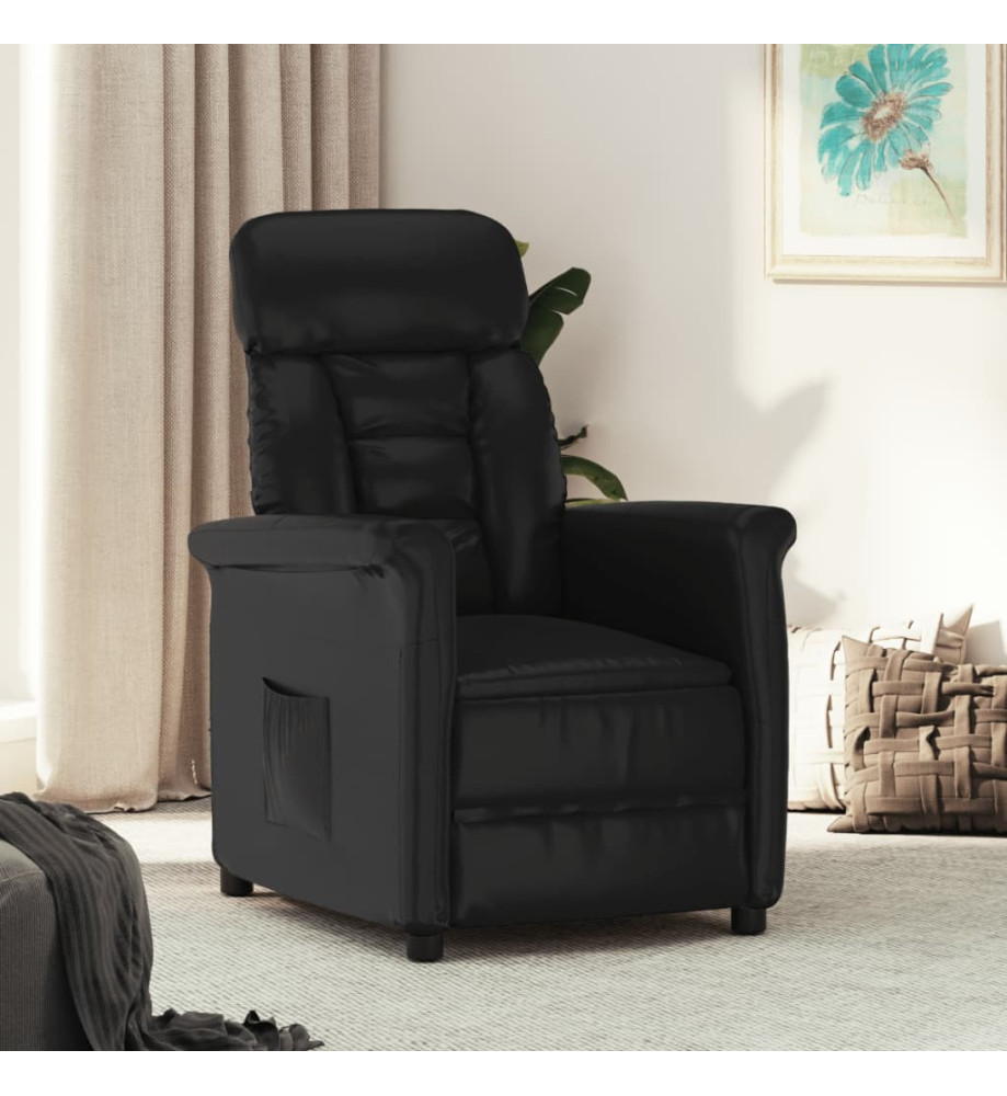 Fauteuil inclinable Noir Similicuir