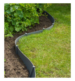 Nature Bordure de jardin 15 cm x 40 m 3 mm Gris