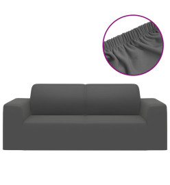 Housse extensible canapé 2places Anthracite Jersey de polyester