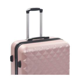 Valise rigide 3 pcs Doré rose ABS