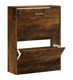 Armoire à chaussures Chêne fumé 63x24x81 cm Bois d'ingénierie