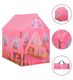 Tente de jeu pour enfants avec 250 balles Rose 69x94x104 cm