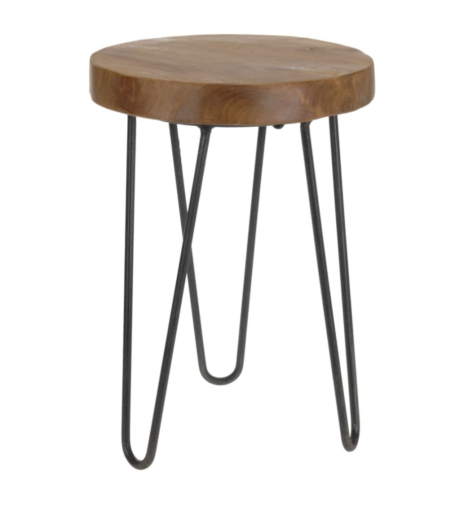 H&S Collection Tabouret décoratif avec pieds en métal 30x42 cm