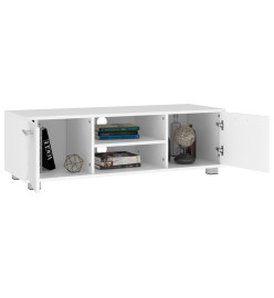 Meuble TV Blanc 110x40x35 cm Bois d'ingénierie