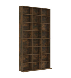 Armoire à CD Chêne fumé 102x23x177,5 cm Bois d'ingénierie