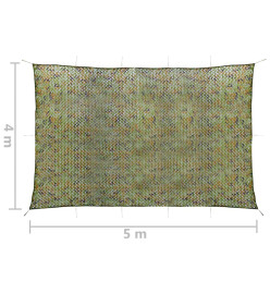 Filet de camouflage avec sac de rangement 4x5 m Vert