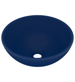 Lavabo rond de luxe de salle Bleu foncé mat 32,5x14cm Céramique