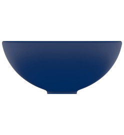 Lavabo rond de luxe de salle Bleu foncé mat 32,5x14cm Céramique