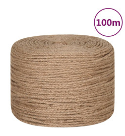 Corde de jute 100 m de long 4 mm d'épaisseur