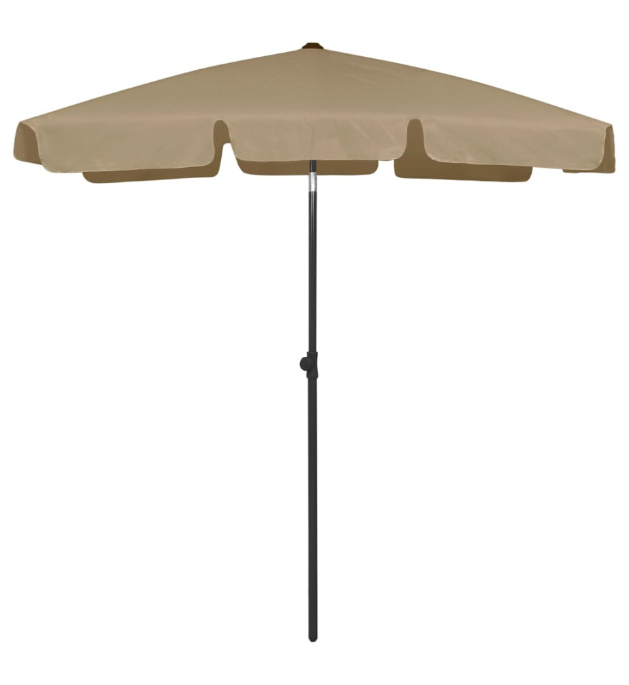 Parasol de plage taupe 180x120 cm