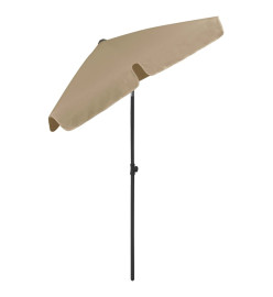 Parasol de plage taupe 180x120 cm