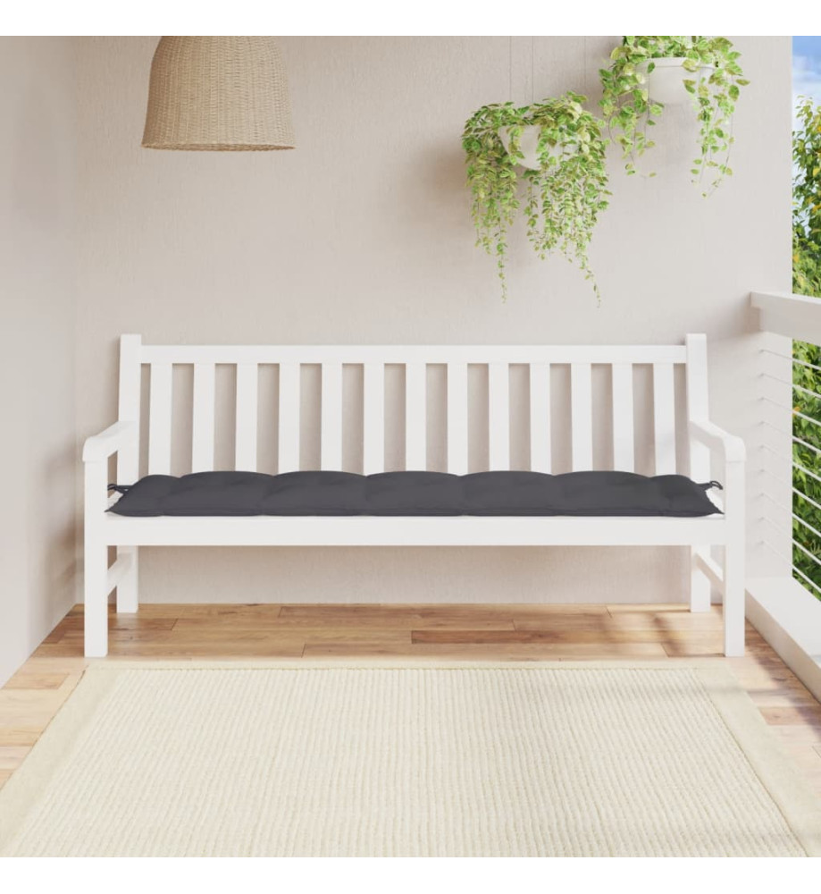 Coussin de banc de jardin anthracite 180x50x7 cm tissu oxford Coussin de banc de jardin anthracite 180x50x7 cm tissu oxford