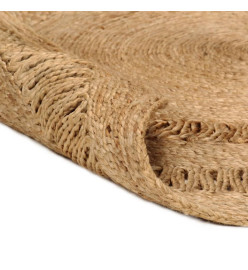 Tapis Jute tressé à la main 90 cm Rond