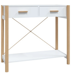 Table console Blanc 82x38x75 cm Bois d'ingénierie