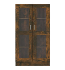 Armoire à vitrine Chêne fumé 82,5x30,5x150 cm Bois d'ingénierie