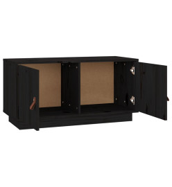 Meuble TV Noir 80x34x40 cm Bois de pin massif