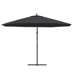 Parasol déporté avec mât en aluminium 350 cm Noir