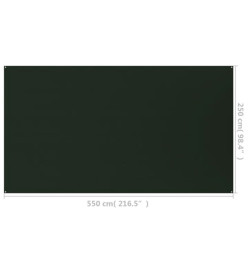 Tapis de tente 250x550 cm Vert foncé PEHD