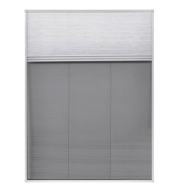 Moustiquaire plissée pour fenêtre et store Aluminium 60 x 80 cm