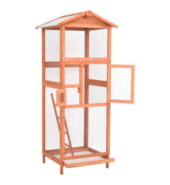 Cage à oiseaux 68x62x166 cm Bois de sapin massif