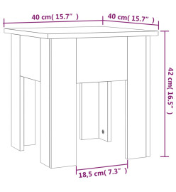 Table basse Blanc 40x40x42 cm Aggloméré