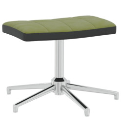 Chaise de relaxation avec repose-pied Vert clair Velours et PVC