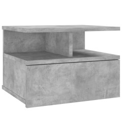 Table de chevet flottante Gris béton 40x31x27 cm Aggloméré